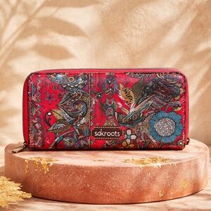 Sakroots Artist Circle Large Zip Around Wallet